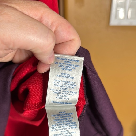 Boden Colorblock Red and Purple Women's Skirt Size 18L - Picture 4 of 6